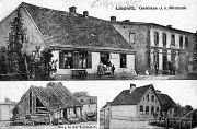 Lipnica 1912 - U gory po prawej restauracja J. Mrozek Gliszczynskiej na dole po prawej Szkola II Stopnia wybudowana w 1899 roku